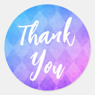 Adesivos Coloridos de Agradecimento