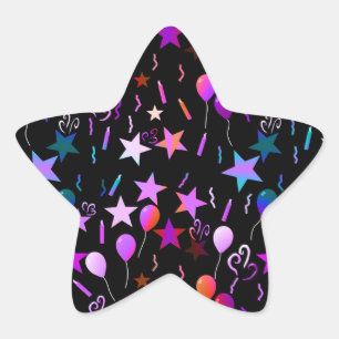 Adesivos Coloridos de Peças para Balões e Estrel