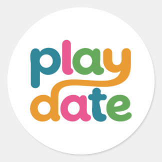 Adesivos Coloridos do Logotipo do Play Date