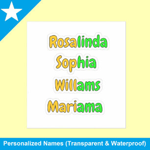 Adesivos Coloridos Transparentes à Prova d'Água pa