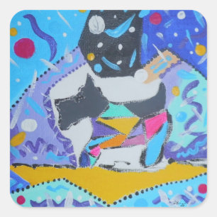 Adesivos com a Pup de Schnauzer