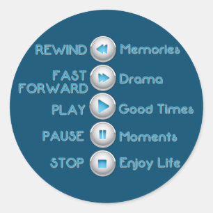 Adesivos com botões de controle de vida
