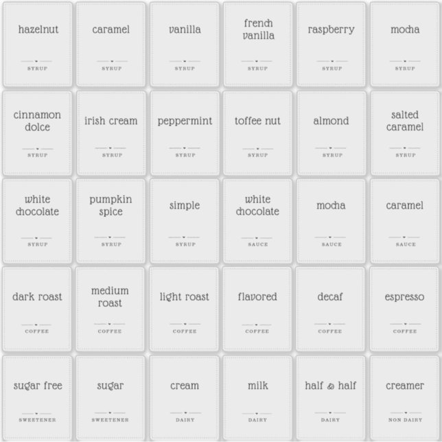 Adesivos com etiqueta de Bar de café 2x2,5" transp (Frente)