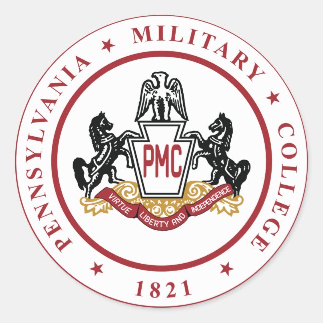 * Adesivos com logótipo PMC Seal (Frente)