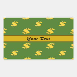 Adesivos com padrão de sinal de dólar