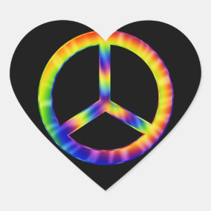 Adesivos com Símbolo da Paz em Tie Dye