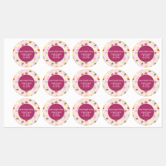 Adesivos comerciais do tema da padaria de cupcake