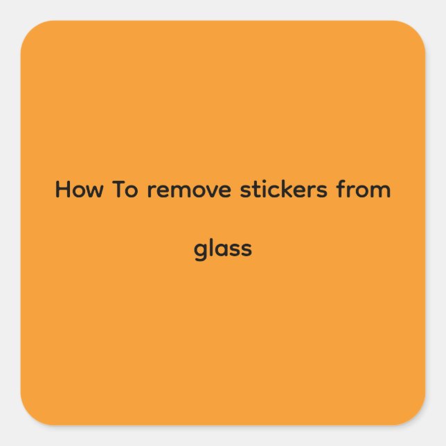 Adesivos como remover adesivos de vidro (Frente)