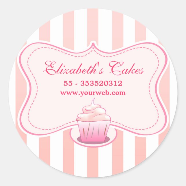 adesivos cor-de-rosa-cupcake (Frente)