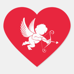 Adesivos Coração Cupido