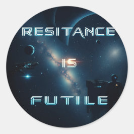 Adesivos Cósmicos "Resistência é Fútil"