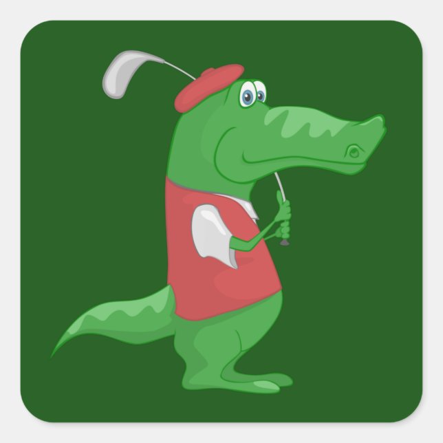Adesivos Crocodilo Golfer (Frente)