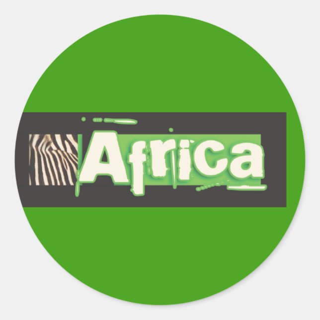 Adesivos da África Zebra (Frente)
