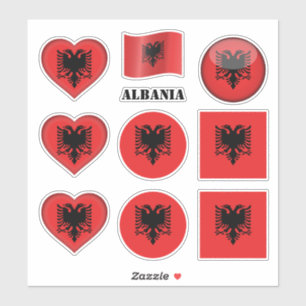 Adesivos da Albânia e bandeira albanesa, Coração /
