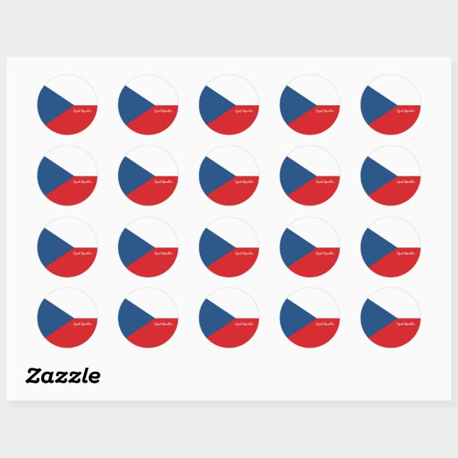 Adesivos da bandeira da República Tcheca & moda da (Folha)