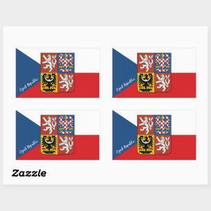 Adesivos da bandeira da República Tcheca & moda da