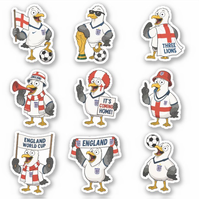 Adesivos da Copa do Mundo da Inglaterra (Frente)