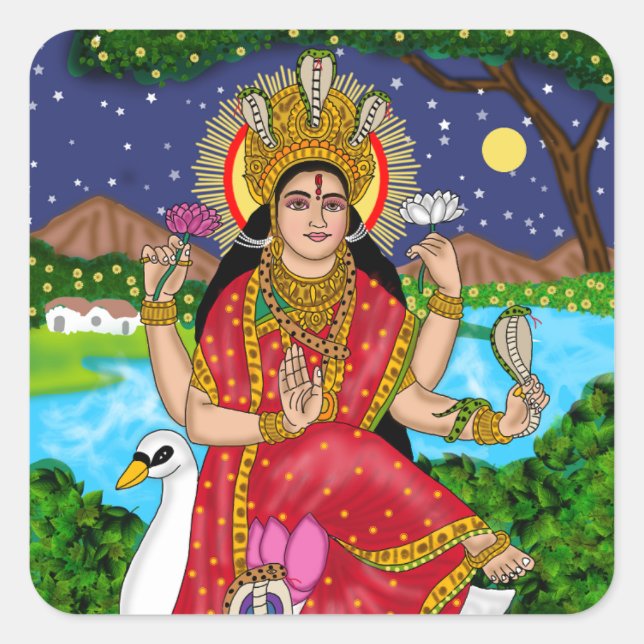 Adesivos da Deusa Mansa Devi (Frente)