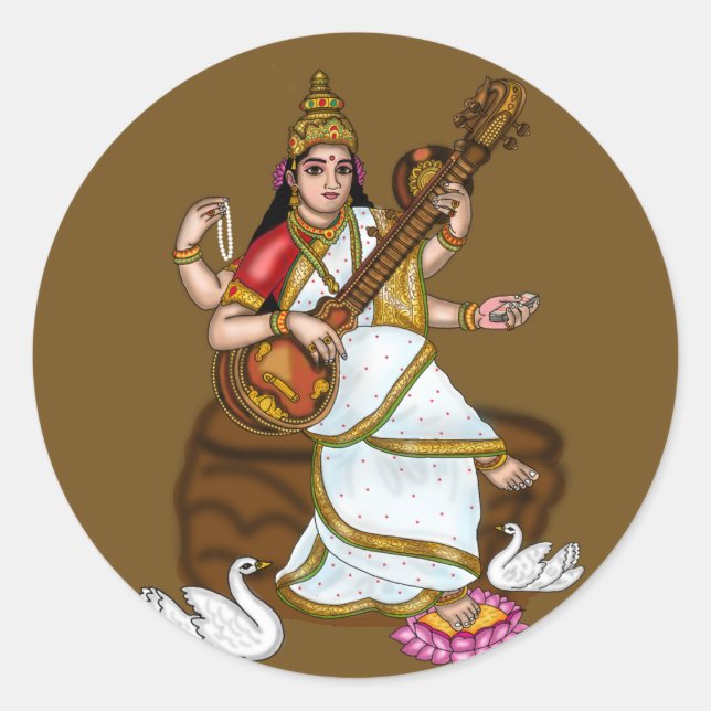 Adesivos da Deusa Saraswati (Frente)