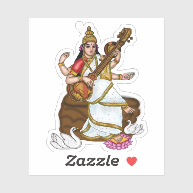 Adesivos da Deusa Saraswati (Folha)