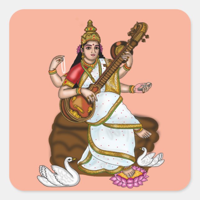 Adesivos da Deusa Saraswati (Frente)