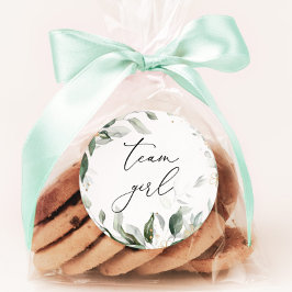 Adesivos da equipe da menina greenery