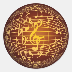 adesivos da esfera musical