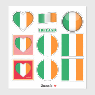 Adesivos da Irlanda e bandeira irlandesa, Coração 