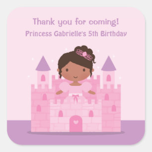 Adesivos da Princesa Fofo do Castelo Afro-American
