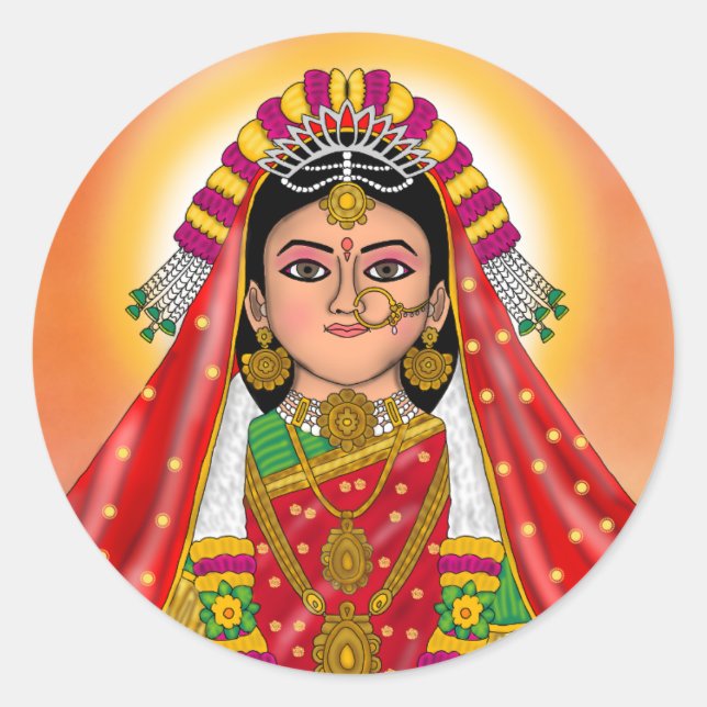 Adesivos da Shree Radha (Frente)