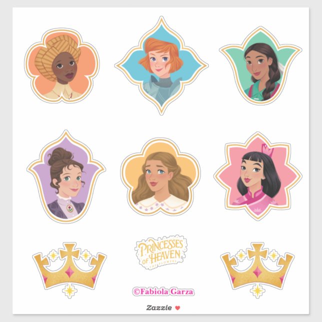 Adesivos das Princesas do Céu™ (Folha)