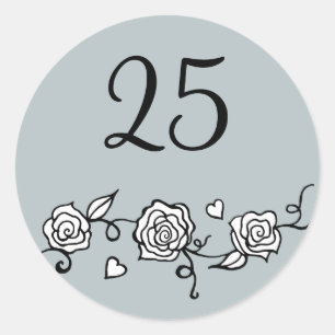 Adesivos de 25º Aniversário de Casamento