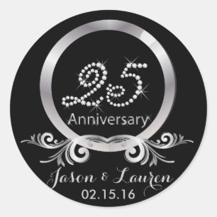 Adesivos de 25 de Diamantes de Prata