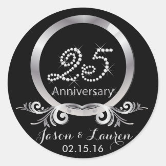 Adesivos de 25 de Diamantes de Prata