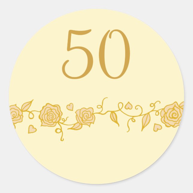 Adesivos de 50º Aniversário de Casamento (Frente)