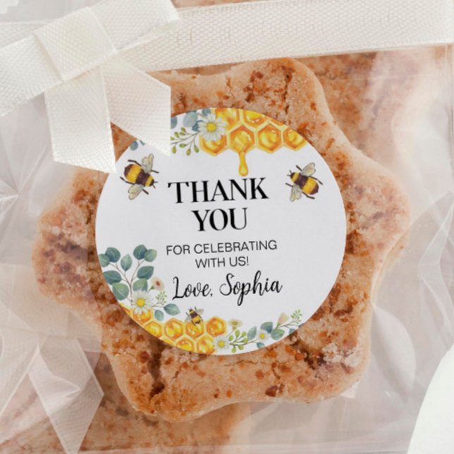 Adesivos de Abelha para Aniversário Chá de Bebê (Criador carregado)