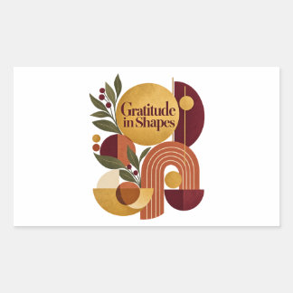 Adesivos de Ação de Graças com Formas de Gratidão