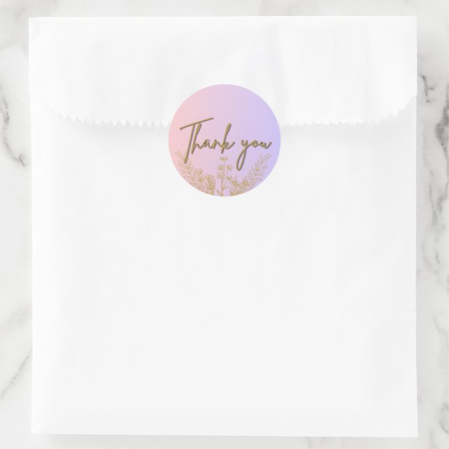 Adesivos de agradecimento (Bolsa)