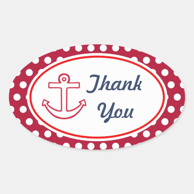 Adesivos de Agradecimento Anchor Dots (Frente)