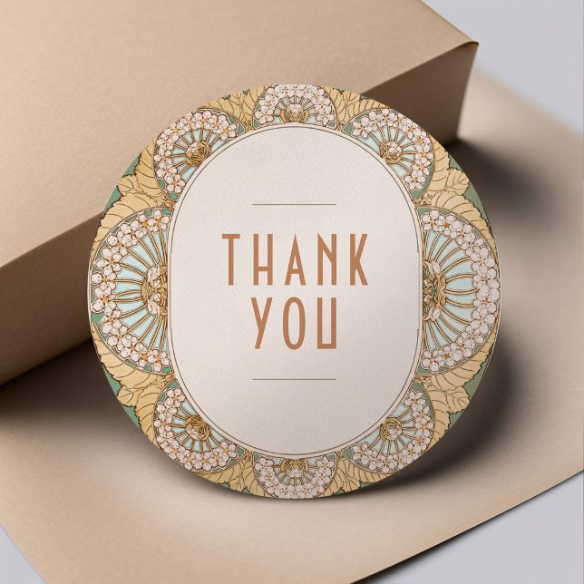 Adesivos de agradecimento Bougainvillea Arte Nova (Criador carregado)