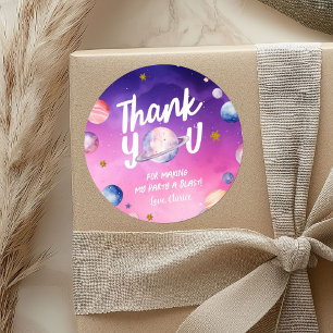 Adesivos de agradecimento de aniversário do planet