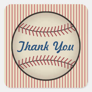 Adesivos de Agradecimento de Beisebol Vintage