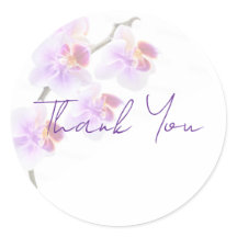 Adesivos de Agradecimento de Orquídea