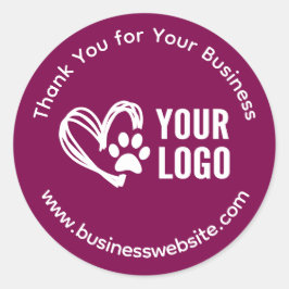 Adesivos de Agradecimento Empresariais com Logotip