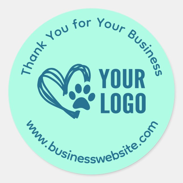 Adesivos de Agradecimento Empresariais com Logotip (Frente)