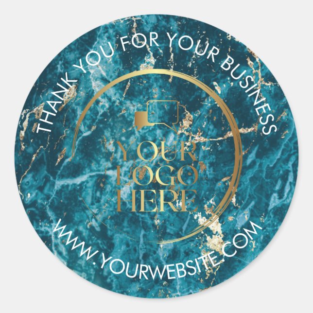 Adesivos de Agradecimento Empresariais Logotipo Pe (Frente)