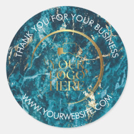 Adesivos de Agradecimento Empresarial Logotipo Per