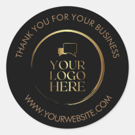 Adesivos de Agradecimento Empresarial Logotipo Per