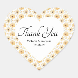 Adesivos de Agradecimento Florais Coloridos