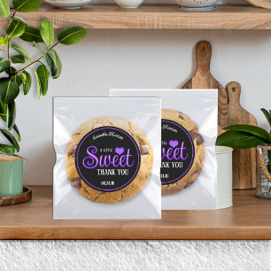 Adesivos de Agradecimento Roxo e Preto Sweet Treat